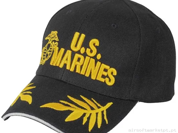 Gorro de Beisebol Barbaric Us Marines preto — Proteção Ocular & Facial — Airsoft Market PT