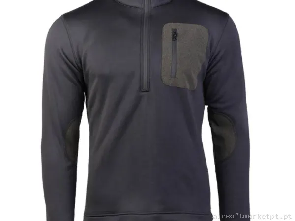 Sudadera Térmica Mil-Tec Fleece Zip preta — Vestuário (Fardas) — Airsoft Market PT