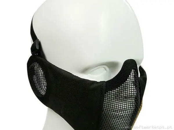 Máscara Proteção Estendida Malha/Tecido Wosport Starker V preta — Proteção Ocular & Facial — Airsoft Market PT