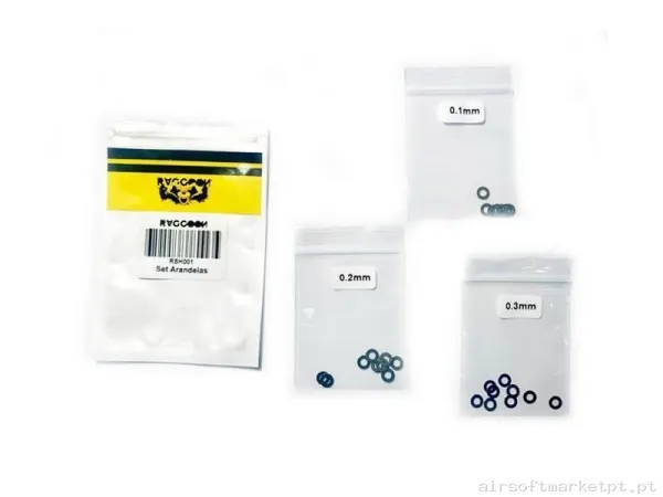 SET DE ARANDELAS RACCOON PARA SHIMEADO RSH001 — Peças Internas (AEG) — Airsoft Market PT