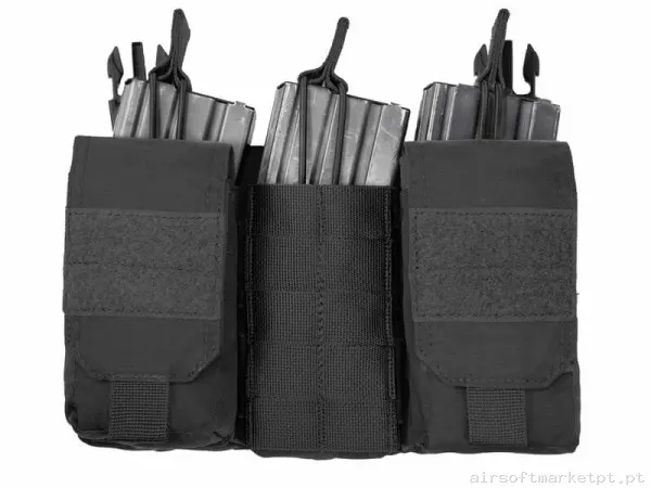 Magazine Pouch Triplo M4/Ak Warrior Assault Open Top Dfp Mk1 preto — Coletes & Rigs — Airsoft Market PT