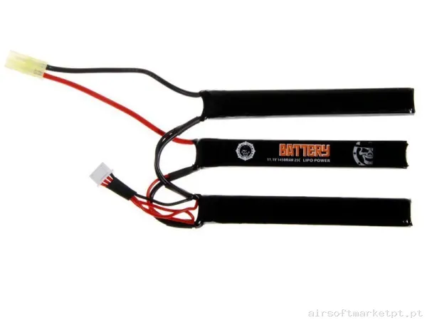 BATERÍA LIPO DUEL CODE 11.1 V 1450 MAH 25C - 3 MODULOS — Baterias & Carregadores — Airsoft Market PT
