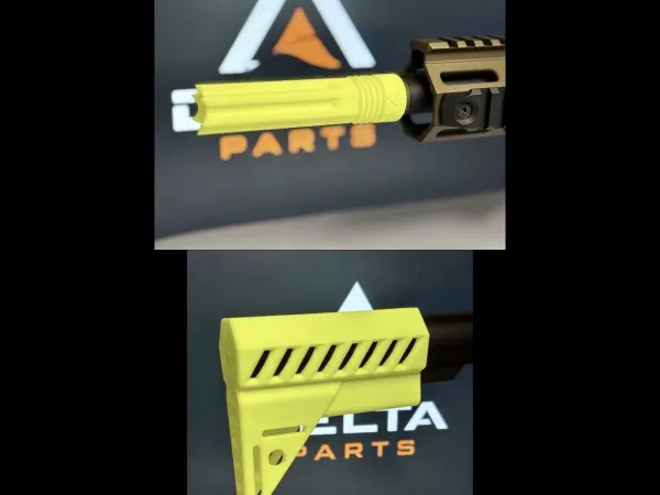 Flash Hider/Tapa chamas e coronha para transportar replicas airsoft