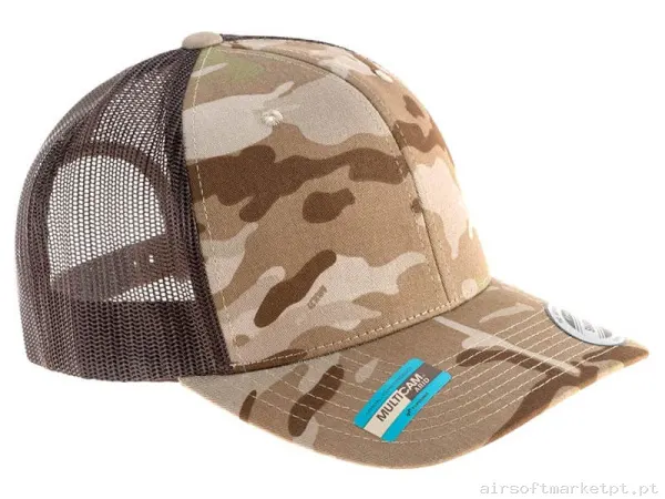 Gorra Snapback Retro Trucker multicam Arid — Proteção Ocular & Facial — Airsoft Market PT