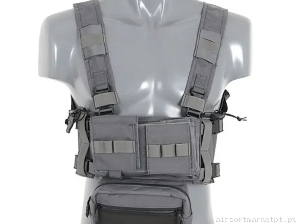 Colete Chest Rig Emerson Micro Mk3 Em2961wg Cinza Lobo — Coletes & Rigs — Airsoft Market PT