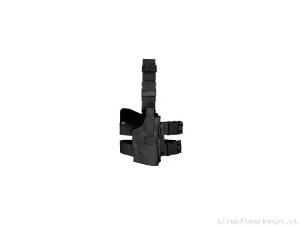 Pistolera Pernera Tornado - Negra — Coletes & Rigs — Airsoft Market PT