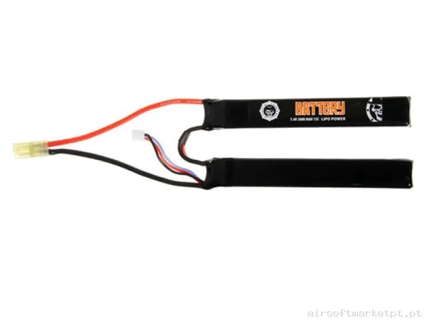 BATERÍA LIPO 7.4V 2000 MAH 15C DUEL CODE — Baterias & Carregadores — Airsoft Market PT