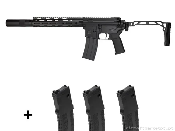 Secutor Centurion III Black Mws Gbb + 3 Cargadores Centurion — Rifles de Assalto (AR/M4/AK) — Airsoft Market PT