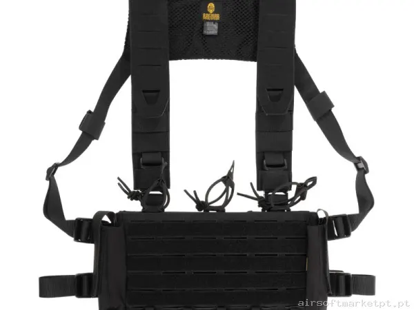 Pack Colete Chest Rig Ragnar Valhalla System Floki Tier 1 preto — Coletes & Rigs — Airsoft Market PT