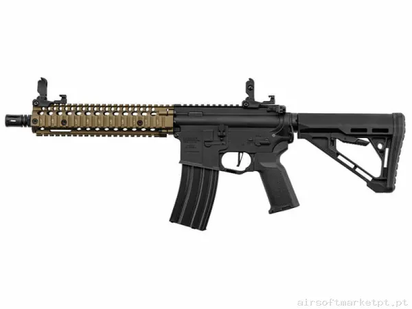 Réplica airsoft AEG M4 Lancer Tactical Mk18 Gen.3 ETU preta/Bronze — Rifles de Assalto (AR/M4/AK) — Airsoft Market PT