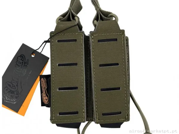 Pouch Magazine Pouch Doble Pistola Conquer Open Top Ranger Green — Carregadores / Magazines — Airsoft Market PT