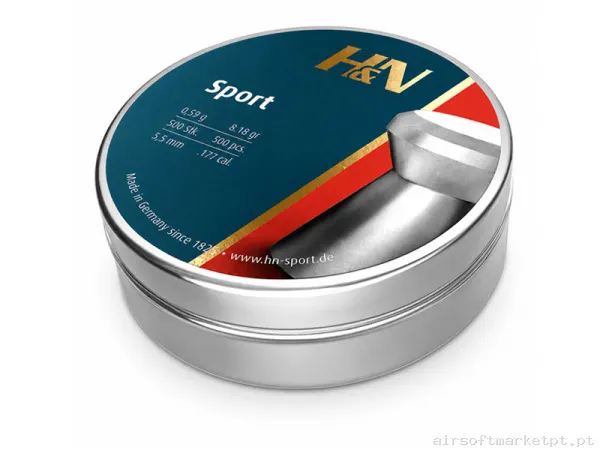 Balines H&N Sport 4,50 mm 500 Uds 0.53 G — Munição (BBs) — Airsoft Market PT