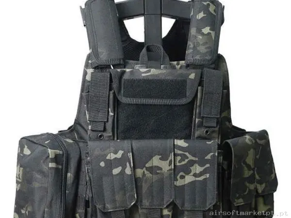 Colete Tático Ciras Oem Estilo multicam Black — Coletes & Rigs — Airsoft Market PT