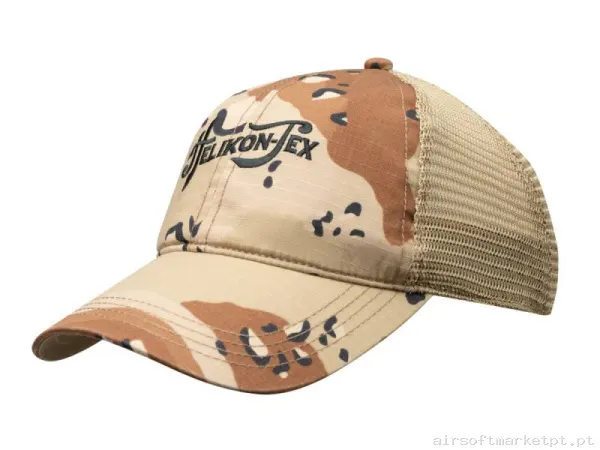 Gorra Beisbol Helikon-Tex Desert Refresh Trucker Cap Chocolate Chip Camo — Proteção Ocular & Facial — Airsoft Market PT