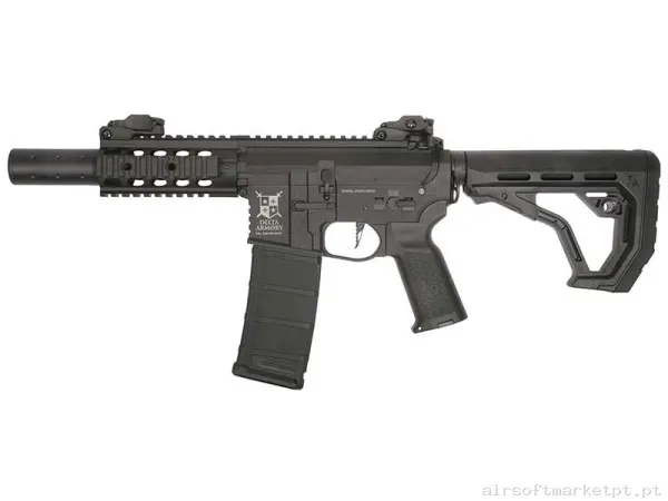 Réplica AEG M4 Delta Armory Bravo DA-B03-EGL Silent Ops CQB Eagle negra — Rifles de Assalto (AR/M4/AK) — Airsoft Market PT