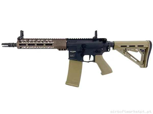 Réplica airsoft AEG M4 Rossi Sentinel Delta negra/Tan — Rifles de Assalto (AR/M4/AK) — Airsoft Market PT