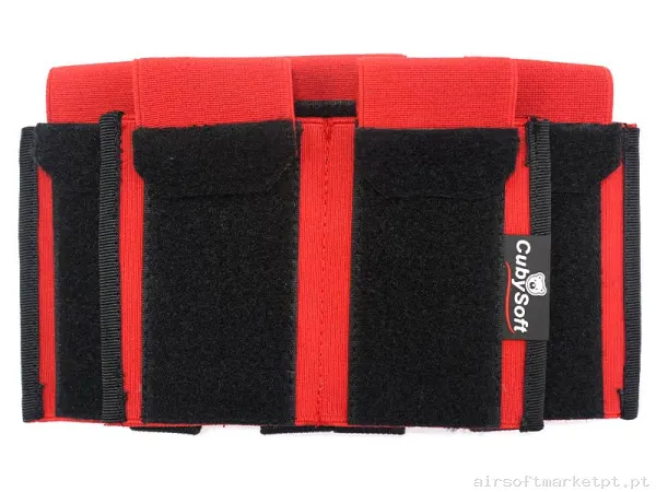 Pouch Magazine Pouch Quintuple M4 Cubysoft Thunder Mag Pouch Ar Mag X3+2 vermelho — Coletes & Rigs — Airsoft Market PT