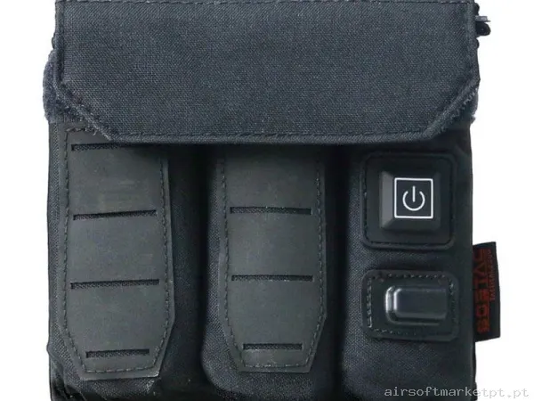 Pouch Magazine Pouch Triplo Pistola Soetac com Sistema Aquecedor preto — Carregadores / Magazines — Airsoft Market PT