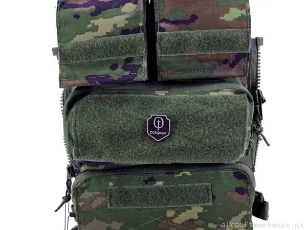 Backpanel Conquer C2 Elite Pixelado Boscoso — Coletes & Rigs — Airsoft Market PT