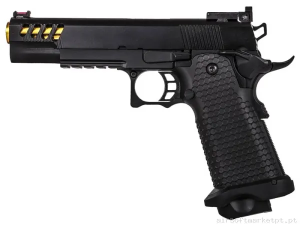 Réplica GBB Pistola Hi-Capa 5.1 Golden Eagle Tactical Gold 3335 negra/Dorada — Pistolas — Airsoft Market PT