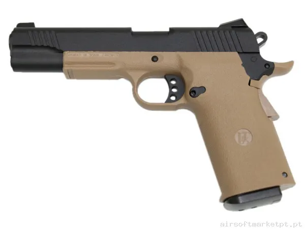 Réplica GBB Pistola Hi-Capa Kj Works KP-11 tan — Pistolas — Airsoft Market PT