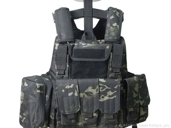 CHALECO CIRAS MULTICAM BLACK — Coletes & Rigs — Airsoft Market PT