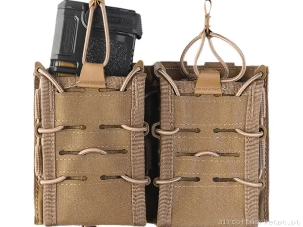 Pouch Magazine Pouch Doble M4 Mil-Tec Open Top Flex Double Mag coyote — Coletes & Rigs — Airsoft Market PT
