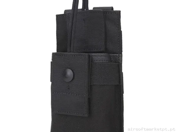 Pouch Portaradio Oem Corto 1000d negro — Coletes & Rigs — Airsoft Market PT