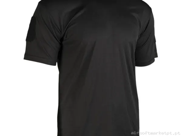 Camiseta Tática Manga Curta Mil-Tec Quick Dry preta — Vestuário (Fardas) — Airsoft Market PT