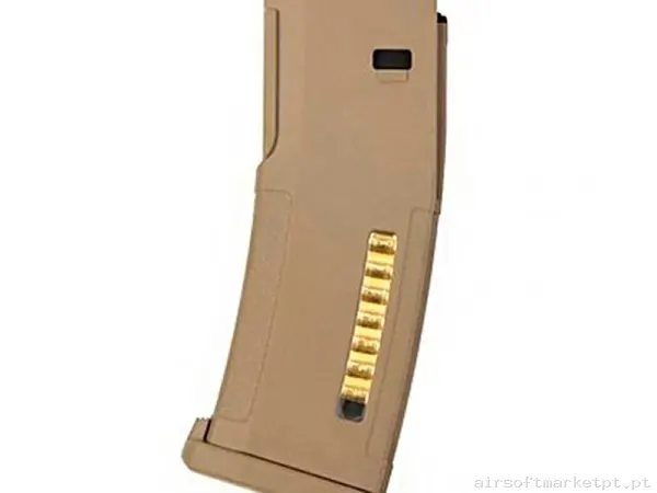 CARGADOR FUSIL PTS EPM MARUI RECOIL POLIMERO 120 BBS TAN — Carregadores / Magazines — Airsoft Market PT