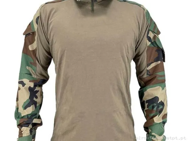 Camiseta de Combate Conquer Dlx Shirt Woodland — Vestuário (Fardas) — Airsoft Market PT