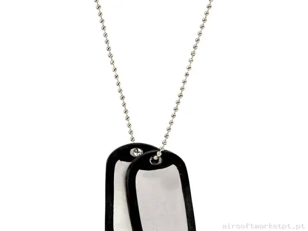 Chapa Barbaric Dog Tag Identificação com Colgante de Aço Inoxidável — Acessórios & Componentes — Airsoft Market PT