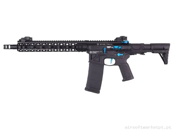 Réplica AEG M4 Delta Armory Freya DA-GP-FRY-A26 Hexagon Skeleton PDW Gen.2 12.5" Eagle negra/Azul — Rifles de Assalto (AR/M4/AK) — Airsoft Market PT