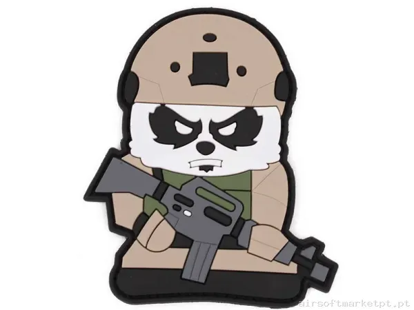 Parche Oso Panda Fusilero Pvc 3D Beige Inmortal Warrior — Patches & Decoração — Airsoft Market PT