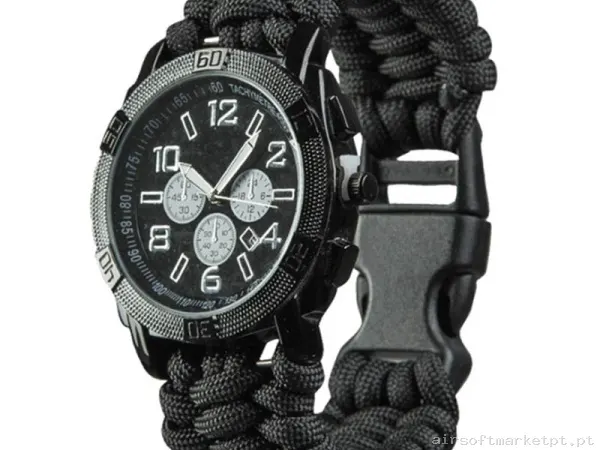 Relógio de Sobrevivência Mil-Tec Army Uhr Analógico Preto — Outros — Airsoft Market PT
