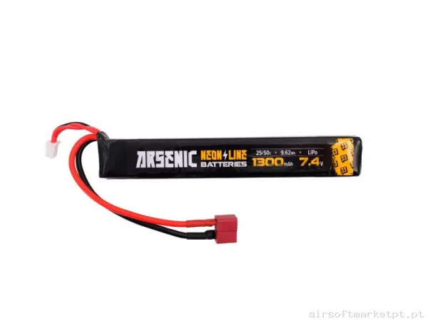 Batería Lipo Arsenic 7.4v 1300 mah 25c-50c T-Dean — Baterias & Carregadores — Airsoft Market PT