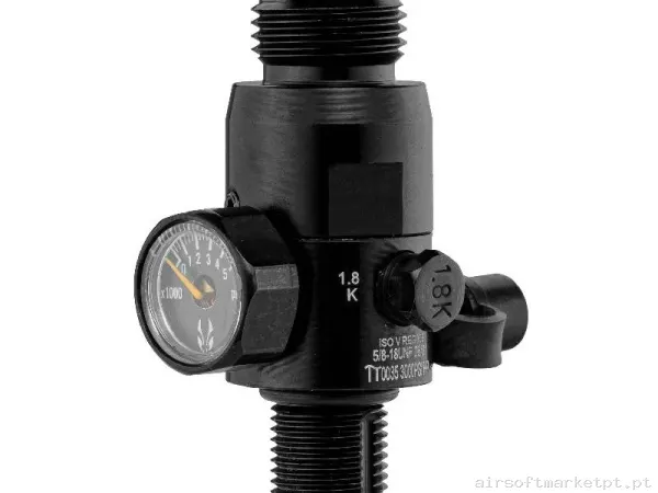 Regulador HPA de Garrafa Bo Manufacture 3000psi Regulador HPA preto — HPA & Linhas — Airsoft Market PT