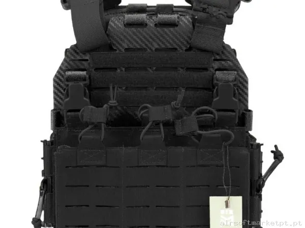 Colete V066 Porta Placas Sixmm preto — Coletes & Rigs — Airsoft Market PT