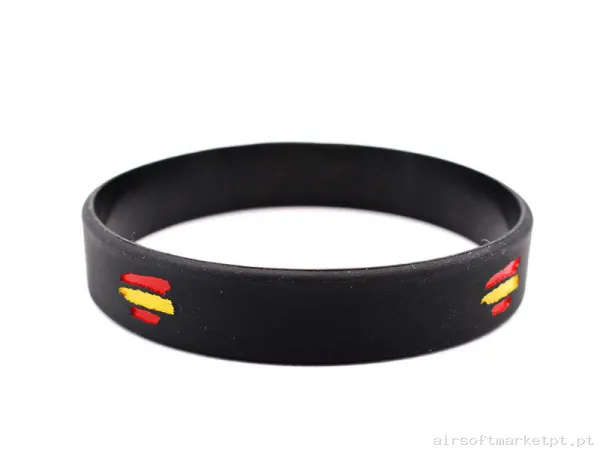Pulsera Bandera España PVC Negra Inmortal Warrior — Outros — Airsoft Market PT