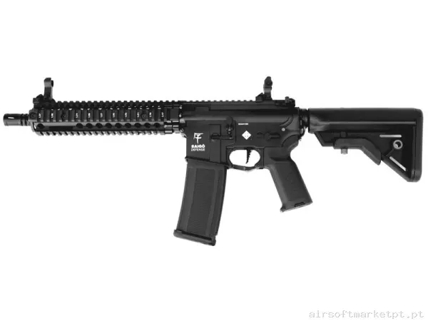 Réplica airsoft AEG M4 Saigo Mk18 Bushido Jin ETU preta — Rifles de Assalto (AR/M4/AK) — Airsoft Market PT