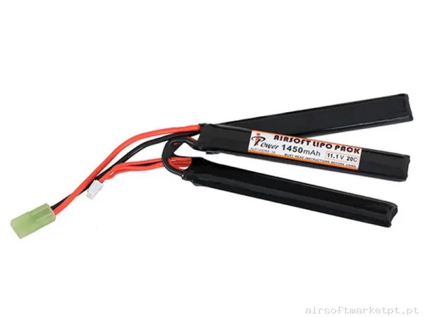 Bateria Lipo Nunchuk Triple Ipower 1450mah 11.1v 20c — Baterias & Carregadores — Airsoft Market PT