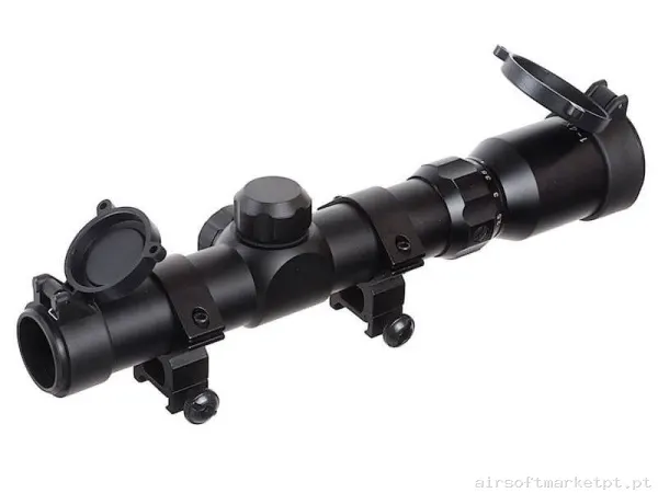 Mira telescópica 1-4X24 Aim-O Tactical Scope negro — Miras & Ópticas — Airsoft Market PT