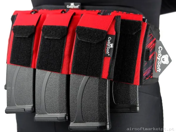 Pouch Magazine Pouch Seteple M4 Cubysoft Thunder Mag Pouch Ar Mag X4+3 vermelho — Coletes & Rigs — Airsoft Market PT