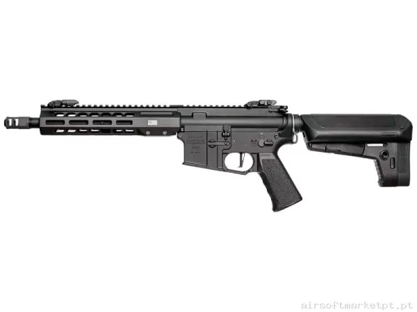 Réplica AEG M4 Krytac Trident Mk3 Barrett Rec7 Sbr Ecu ETU 9.5" M-Lok preta — Rifles de Assalto (AR/M4/AK) — Airsoft Market PT
