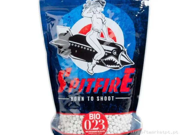 BBs Bio 0.23g Spitfire 1kg Brancas — Munição (BBs) — Airsoft Market PT