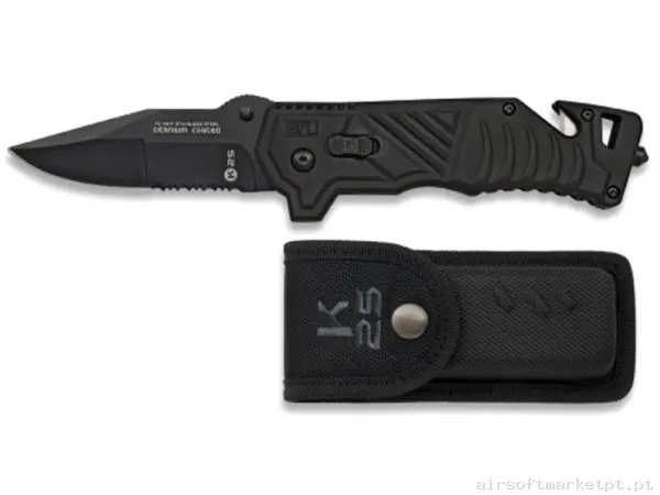 Faca Tática K25 19377 Revestida em Titanio 8cm com Estojo — Ferramentas — Airsoft Market PT
