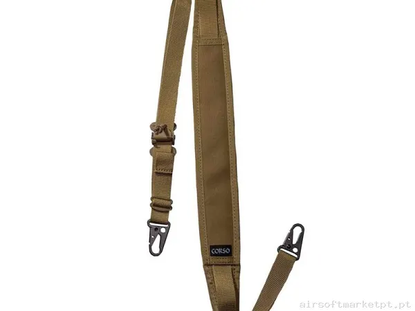 CORREA FUSIL CORSO CROSSBONES 1 - 2 PUNTOS COYOTE — Acessórios & Componentes — Airsoft Market PT