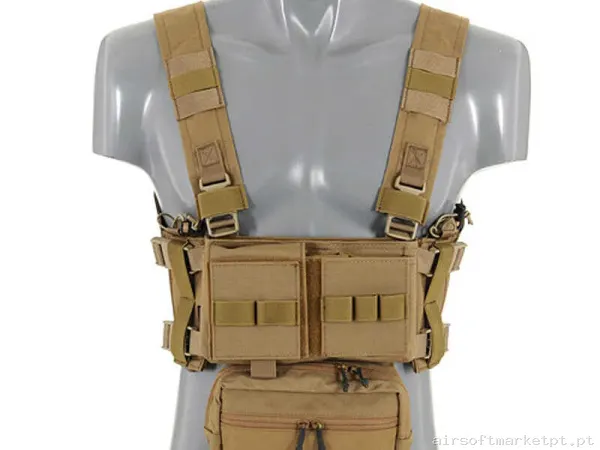 Colete Chest Rig Emerson Micro Mk3 Em2961cb marrom coyote — Coletes & Rigs — Airsoft Market PT